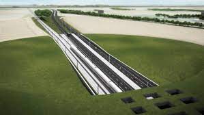 Femern Bælt - Motorvej ned i tunnelen